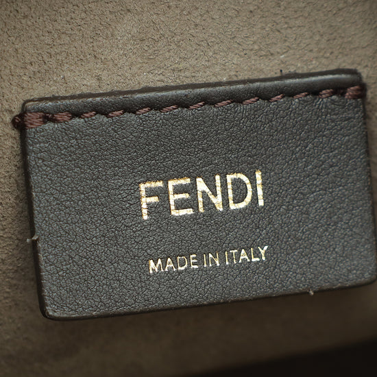 Fendi Bicolor FF Zucca Embossed Mon Tresor Mini Bucket Bag