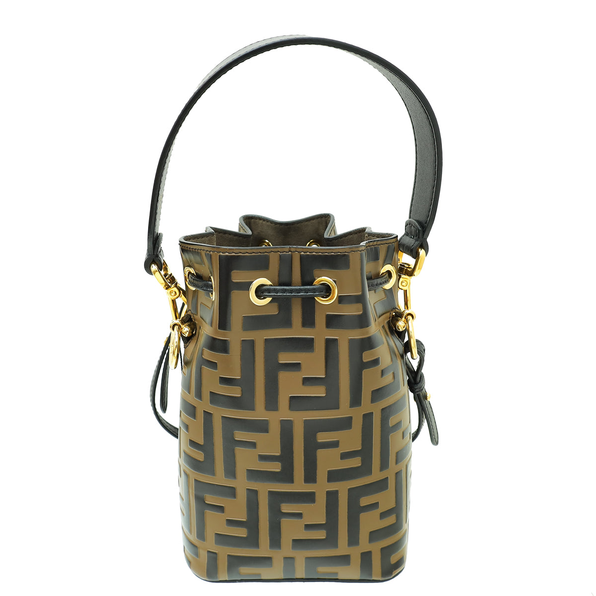 Fendi Bicolor FF Zucca Embossed Mon Tresor Mini Bucket Bag-Fendi-THE CLOSET