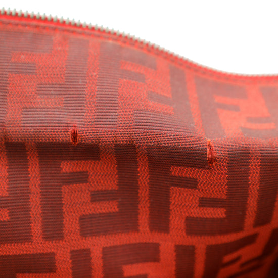 Fendi Red FF Zucca Chef Large Shoulder Bag
