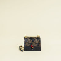 Fendi Bicolor Zucca Embossed Kan I Small Shoulder Bag