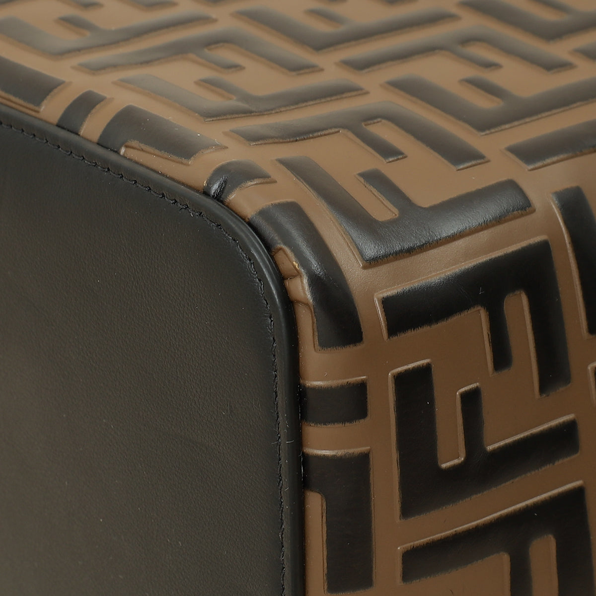 Fendi Brown FF Embossed Mon Tresor Bucket Bag-Fendi-THE CLOSET