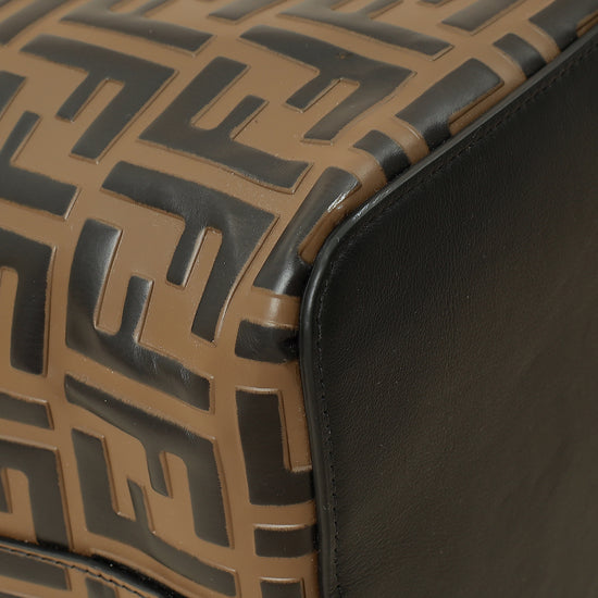 Fendi Brown FF Embossed Mon Tresor Bucket Bag-Fendi-THE CLOSET