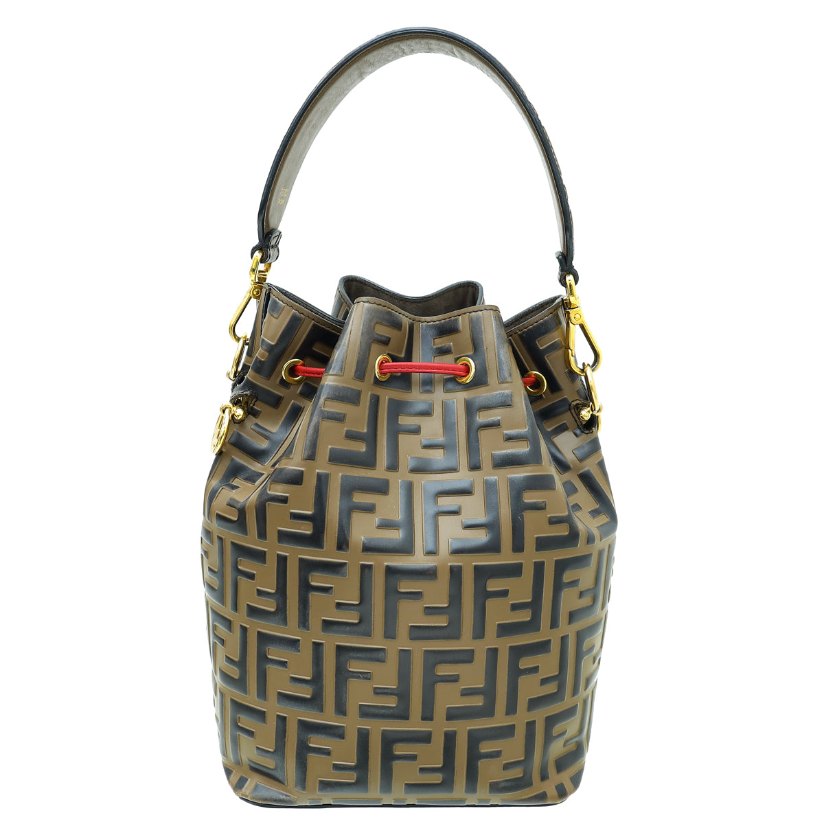Fendi Bicolor FF Zucca Embossed Mon Tresor Small Bucket Bag-Fendi-THE CLOSET