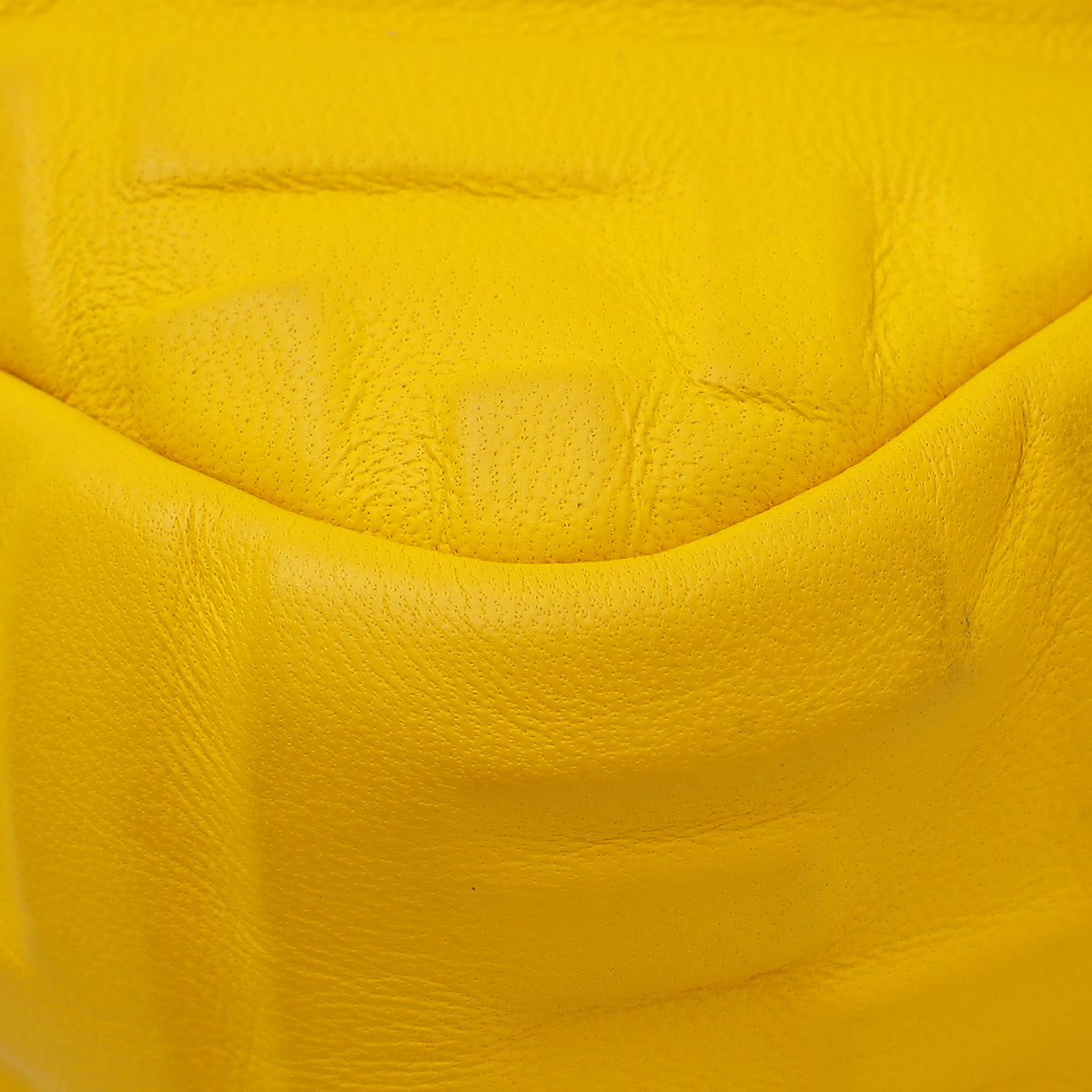 Fendi Yellow FF Embossed Baguette Medium Bag