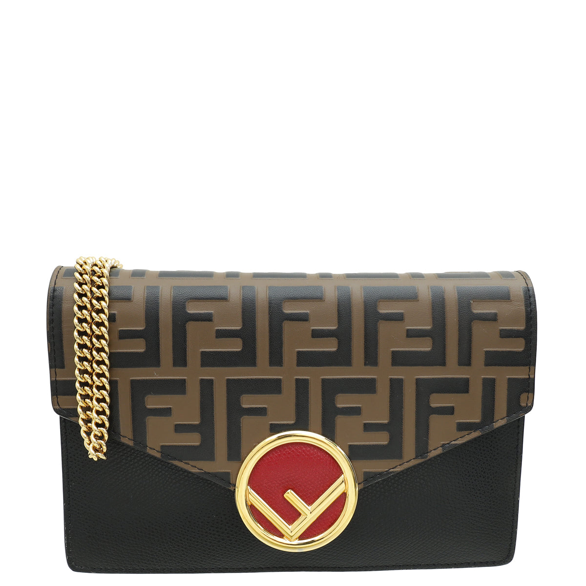 Fendi Tricolor Zucca Wallet On Chain-Fendi-THE CLOSET