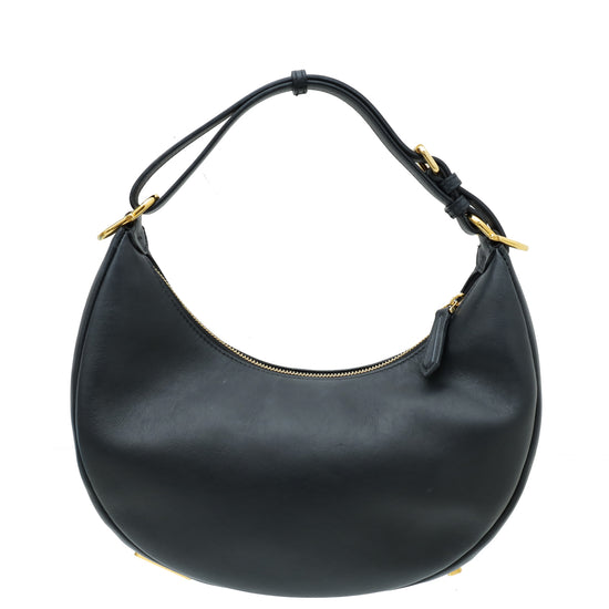 Fendi Black Fendigraphy Hobo Small Bag