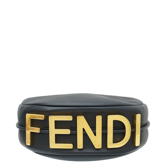 Fendi Black Fendigraphy Hobo Small Bag