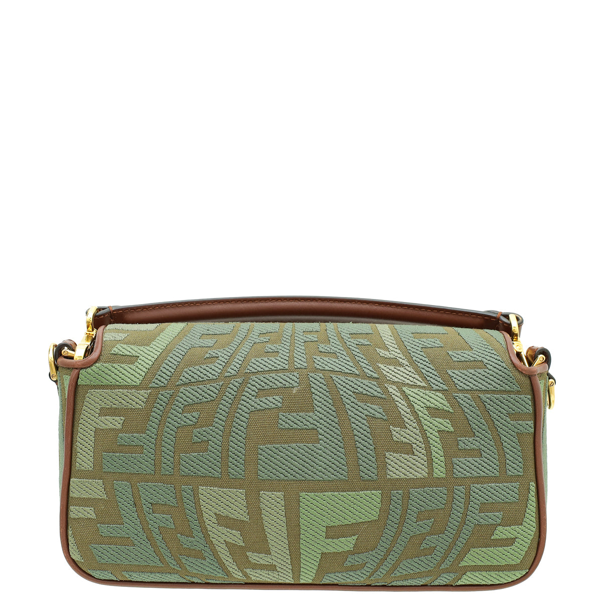 Fendi Bicolor FF Embroidery Baguette Medium Bag-Fendi-THE CLOSET