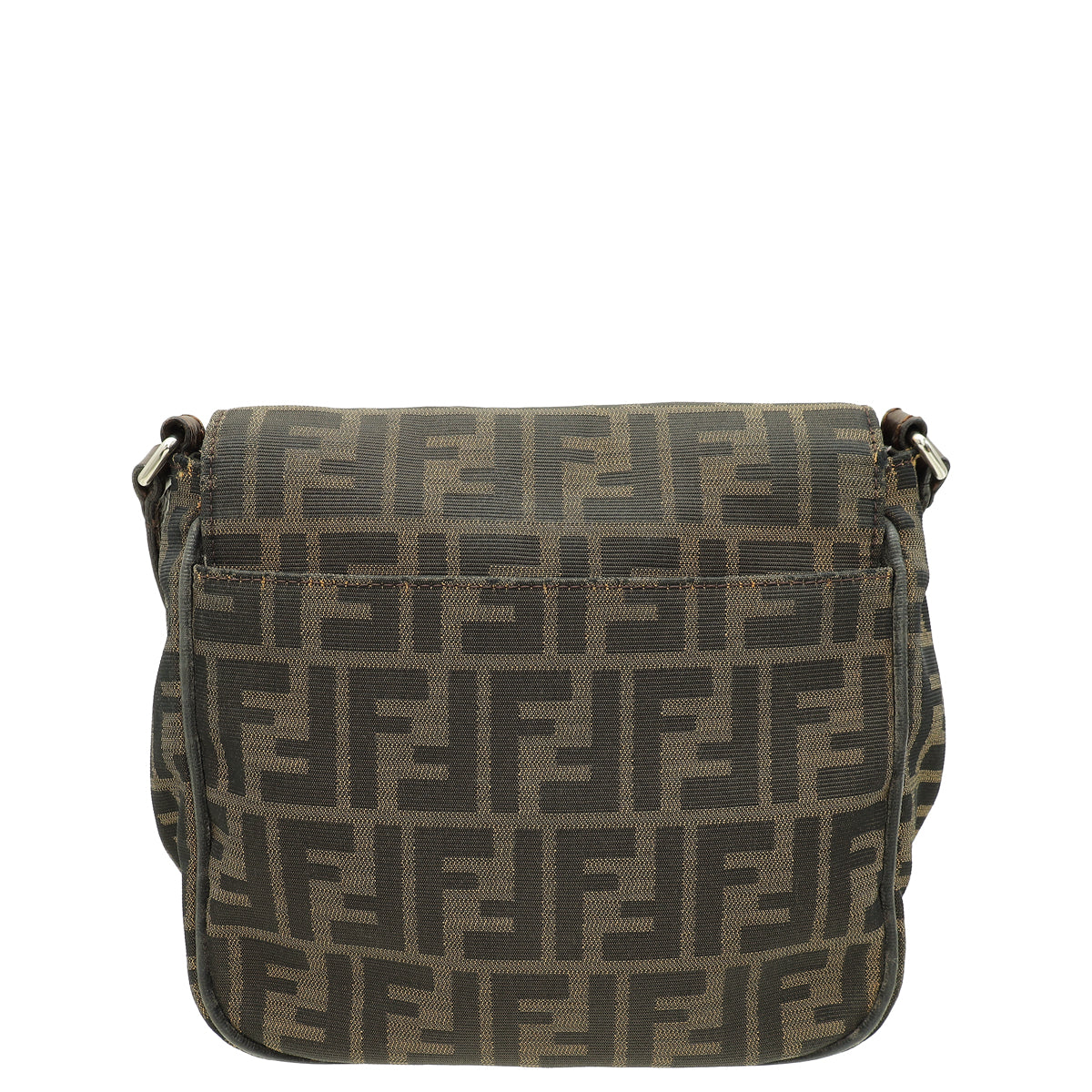 Fendi Bicolor Zucca Vitello Artic Messenger Small Bag