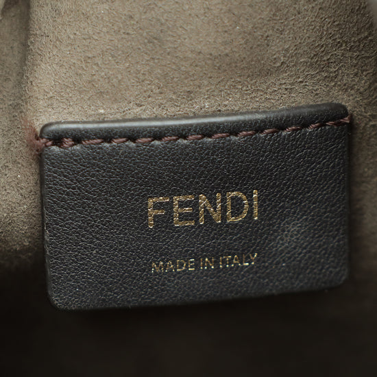 Fendi Black Embossed FF Mini Mon Tresor Bag