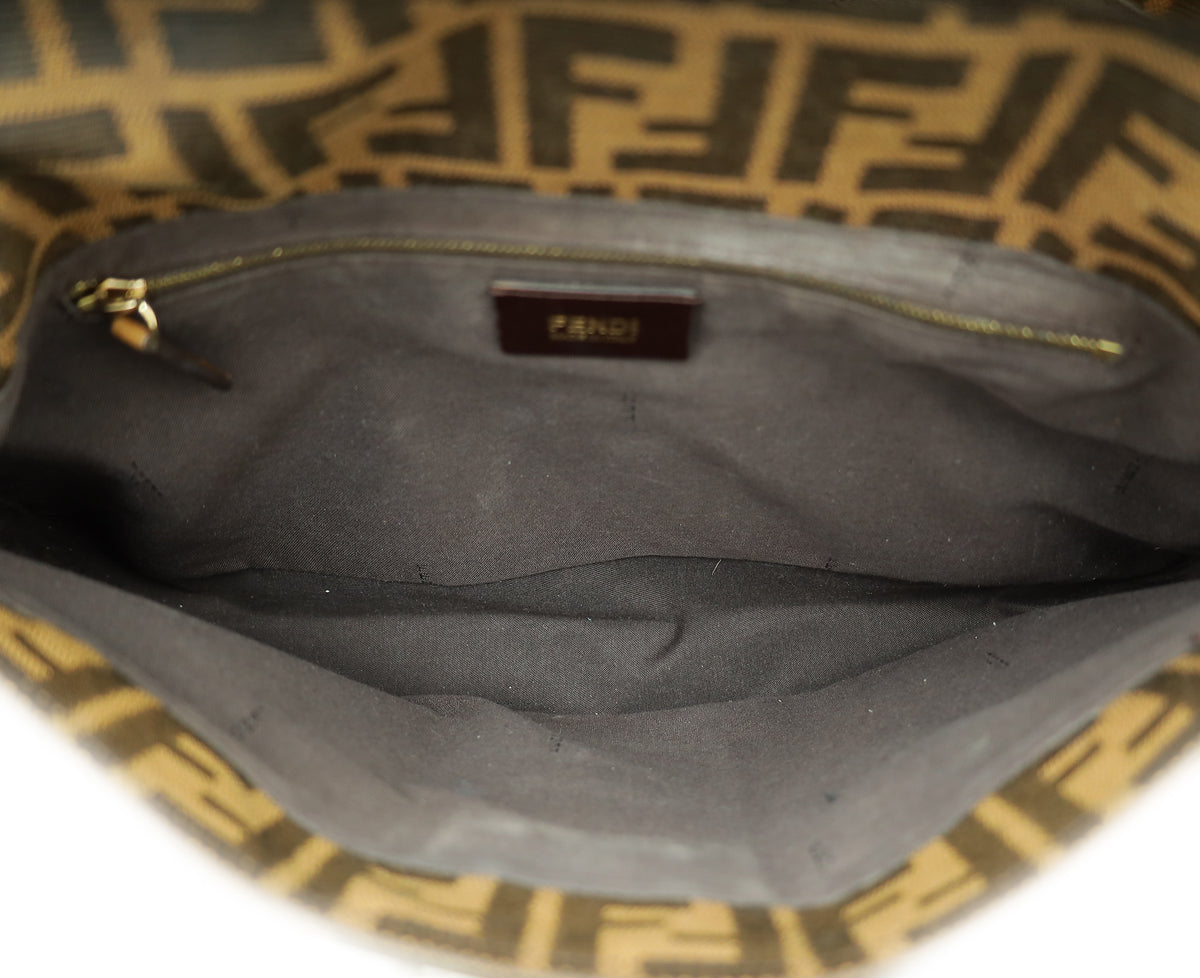 Fendi Bicolor Zucca Baguette Maxi Shoulder Bag