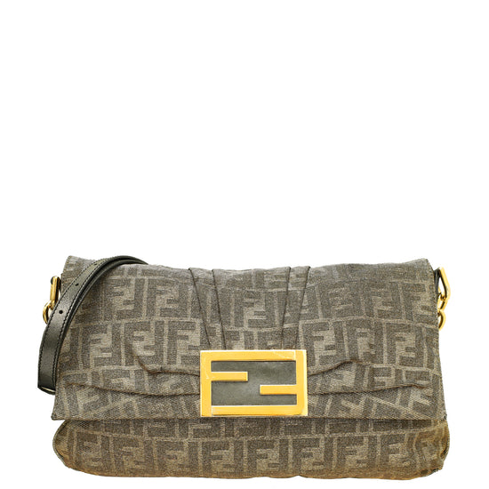 Fendi Bicolor Zucca Glitter Mia Flap Bag