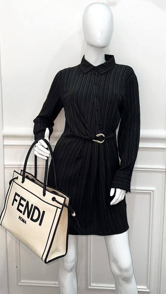 Fendi Bicolor Roma Logo Tote Bag