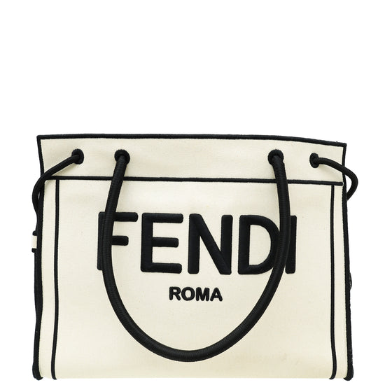 Fendi Bicolor Roma Logo Tote Bag