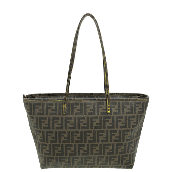 Fendi Tobacco Zucca Roll Tote Bag