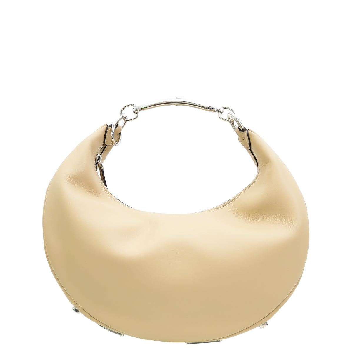 Fendi Beige Vitello Grace Fendigraphy Hobo Medium Bag