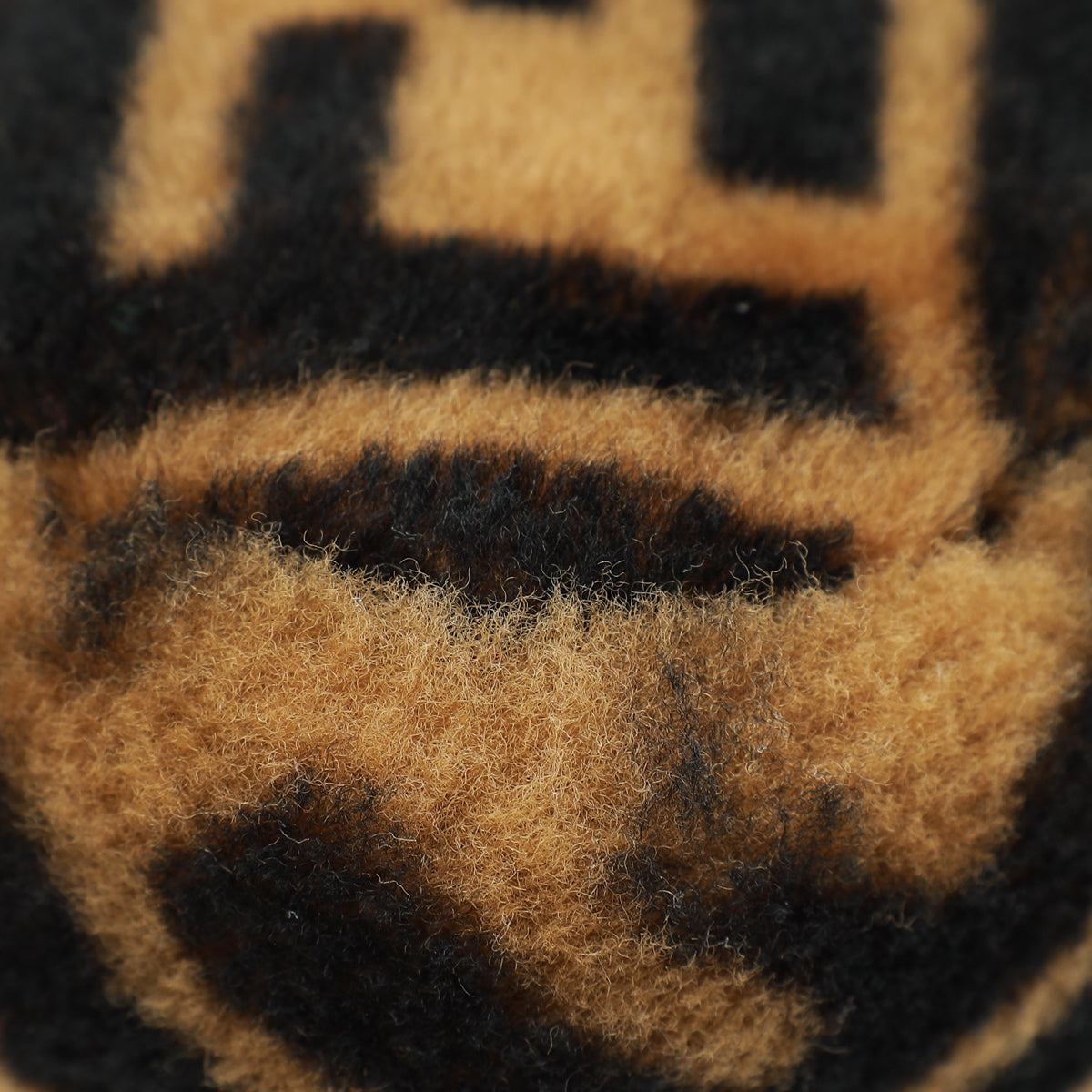Fendi Brown FF Baguette Mini Sheepskin Fur Shoulder Bag