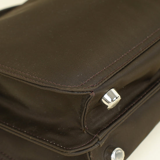 Fendi Ebene Sunflower Mini Peekaboo I SEE U Satchel Bag