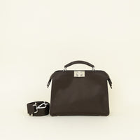 Fendi Ebene Sunflower Mini Peekaboo I See U Satchel Bag