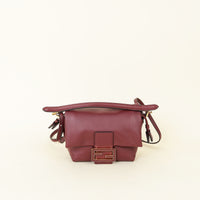 Fendi Burgundy Mama Baguette Small Bag