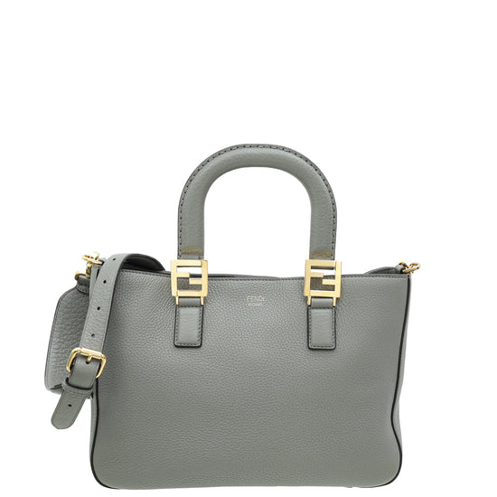 Fendi Gray Selleria Gloria Tote Small Bag