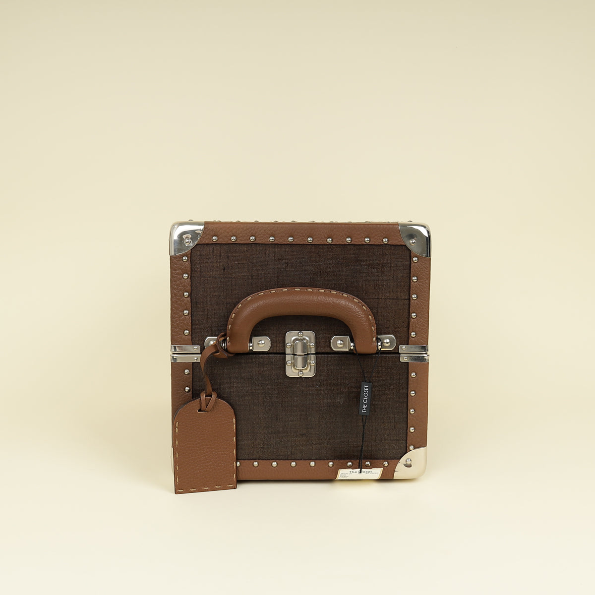 Fendi Brown Vintage Selleria Jewelry Holder Trunk Case