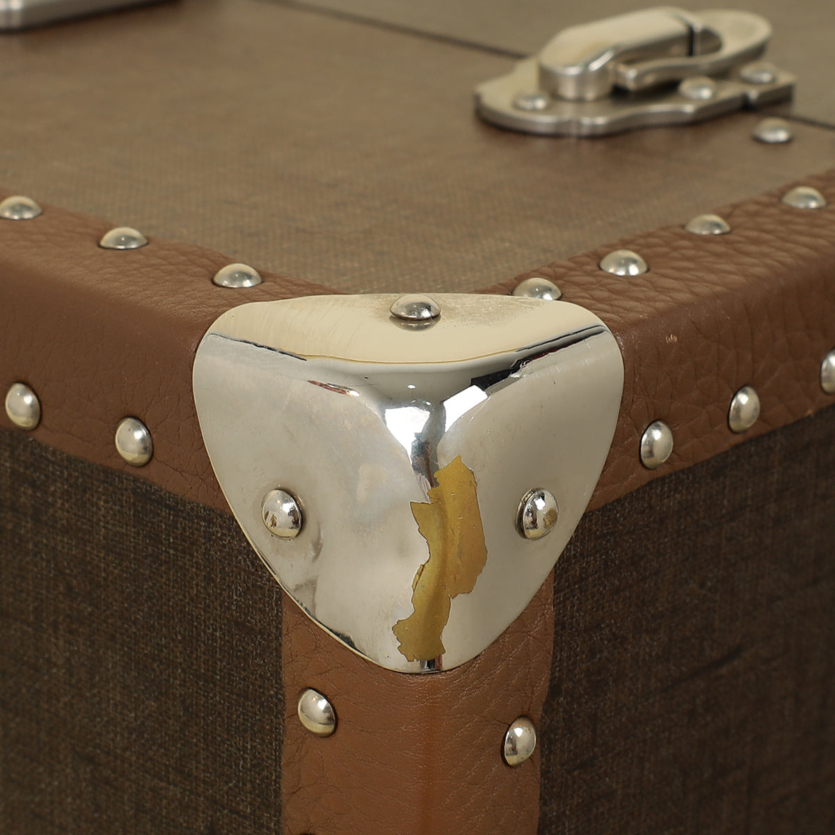 Fendi Brown Vintage Selleria Jewelry Holder Trunk Case