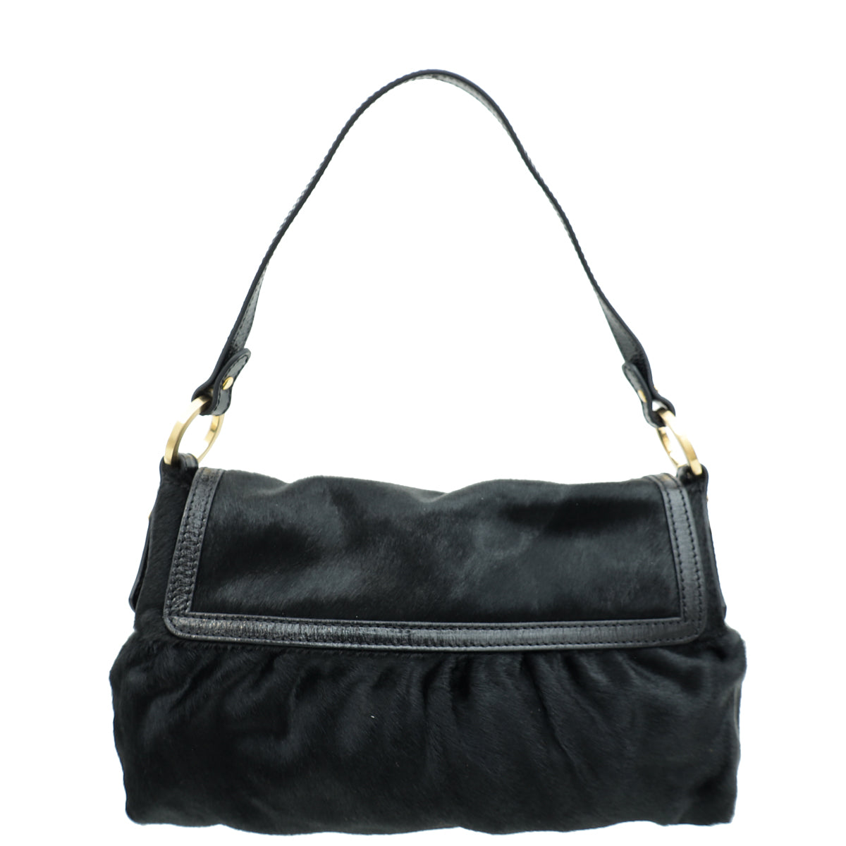 Fendi Black Pony Hair Chef Shoulder Bag-Fendi-THE CLOSET