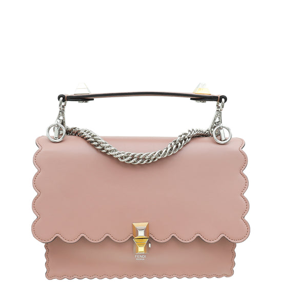 Fendi Old Rose Kan I Scalloped Medium Shoulder Bag