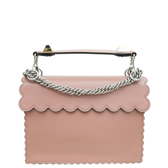 Fendi Old Rose Kan I Scalloped Medium Shoulder Bag