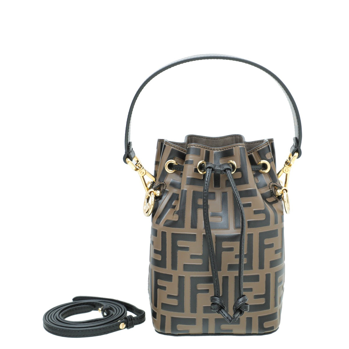 Fendi Bicolor FF Zucca Mon Tresor Mini Bucket Bag