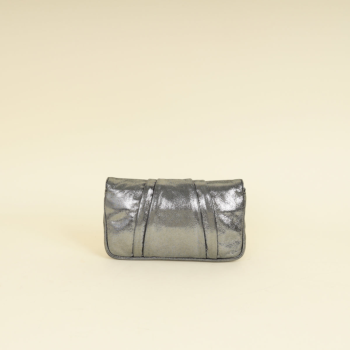 Fendi Metallic Silver Mia Pochette Chain Bag