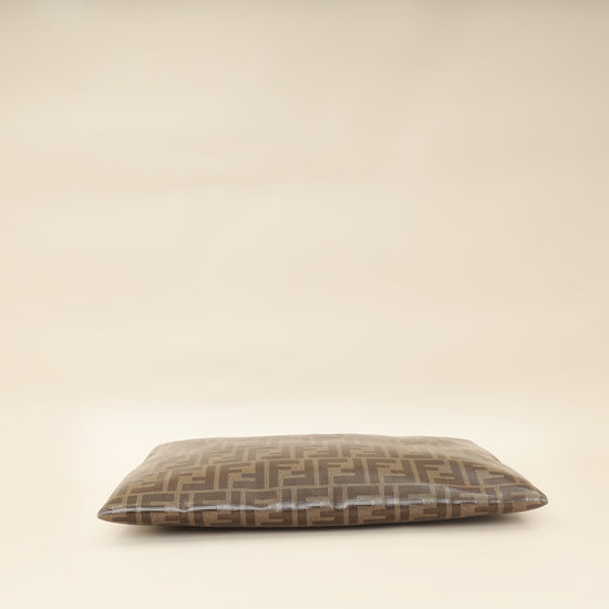 Fendi Brown FF Large Flat Wristlet Pouch-Fendi-THE CLOSET