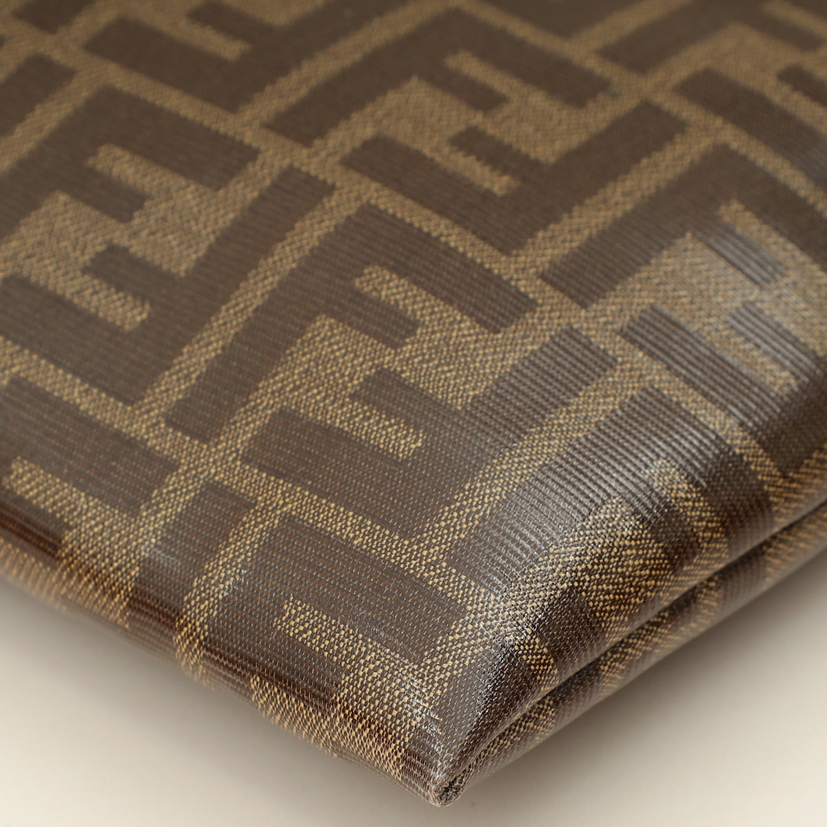 Fendi Brown FF Large Flat Wristlet Pouch-Fendi-THE CLOSET