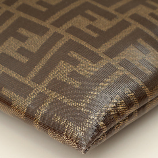 Fendi Brown FF Large Flat Wristlet Pouch-Fendi-THE CLOSET