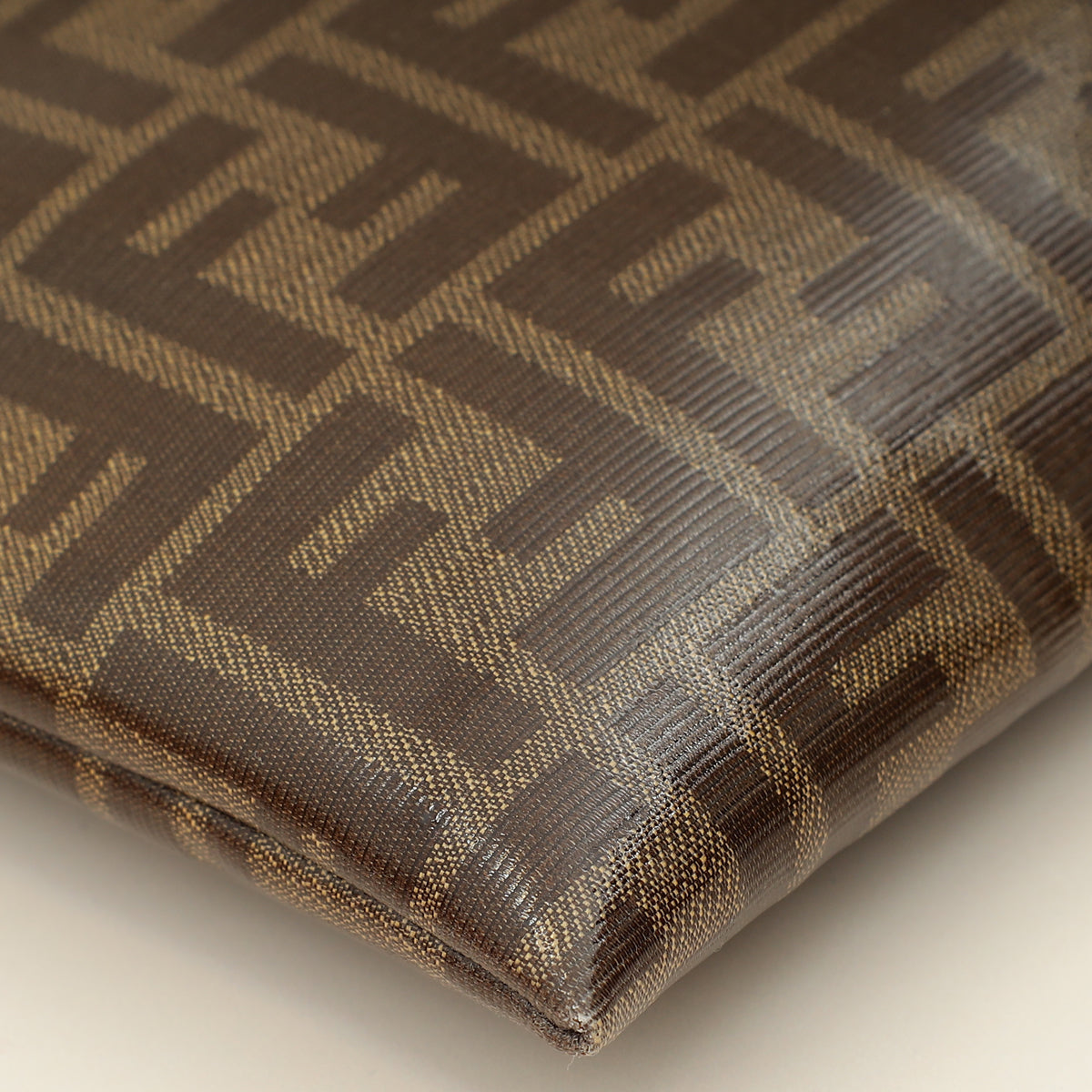 Fendi Brown FF Large Flat Wristlet Pouch-Fendi-THE CLOSET