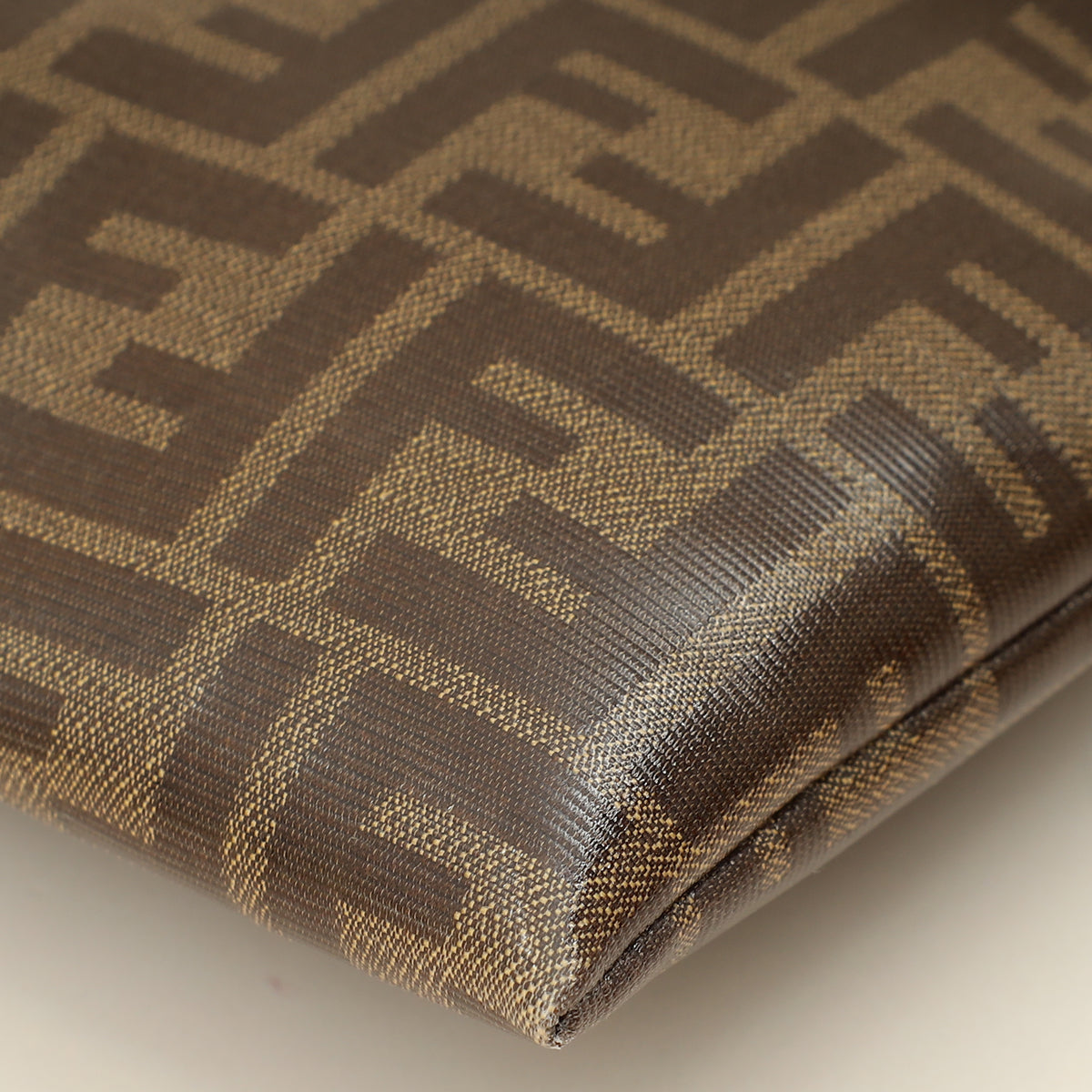 Fendi Brown FF Large Flat Wristlet Pouch-Fendi-THE CLOSET