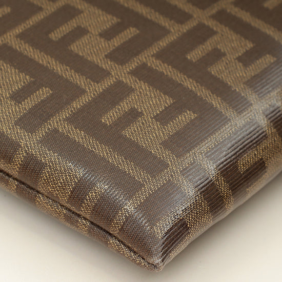 Fendi Brown FF Large Flat Wristlet Pouch-Fendi-THE CLOSET