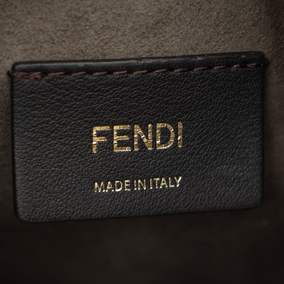 Fendi Brown Logo Mini Leather Mon Tresor Bag-Fendi-THE CLOSET