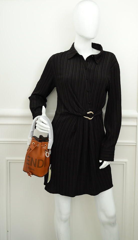 Fendi Brown Logo Mini Leather Mon Tresor Bag-Fendi-THE CLOSET