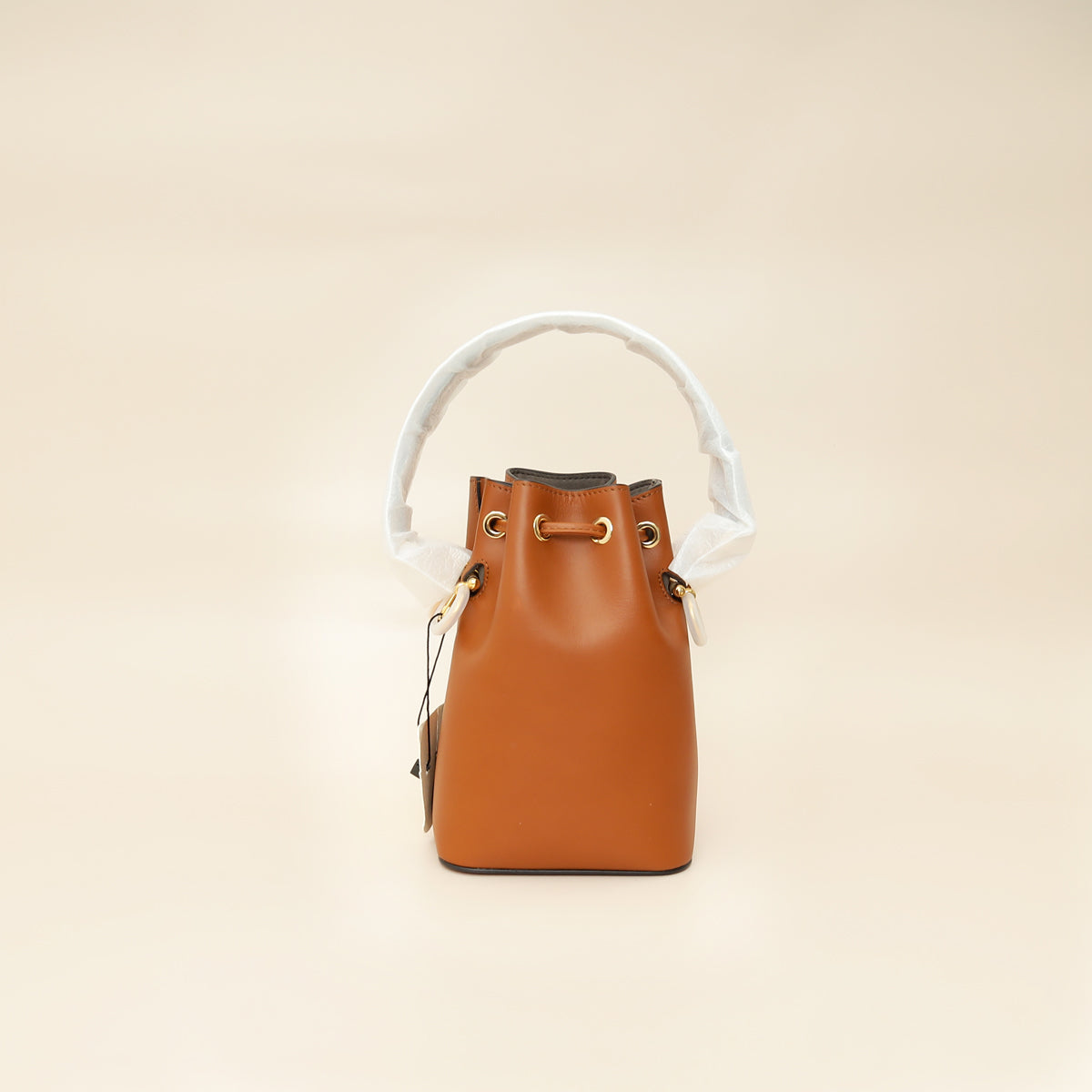 Fendi Brown Logo Mini Leather Mon Tresor Bag-Fendi-THE CLOSET
