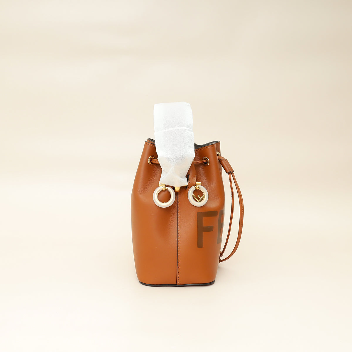 Fendi Brown Logo Mini Leather Mon Tresor Bag-Fendi-THE CLOSET