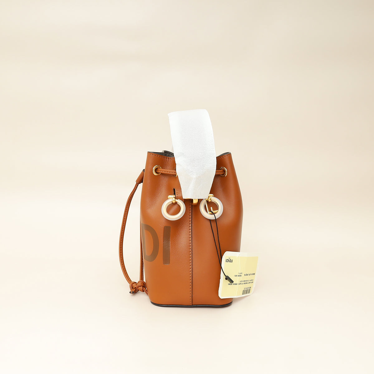 Fendi Brown Logo Mini Leather Mon Tresor Bag-Fendi-THE CLOSET