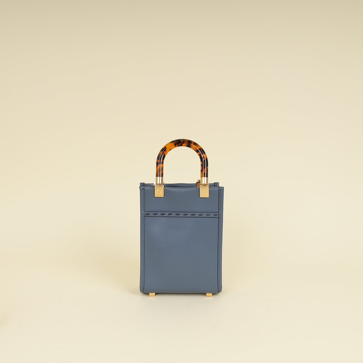 Fendi Dark Blue Mini Sunshine Shopper Bag-Fendi-THE CLOSET