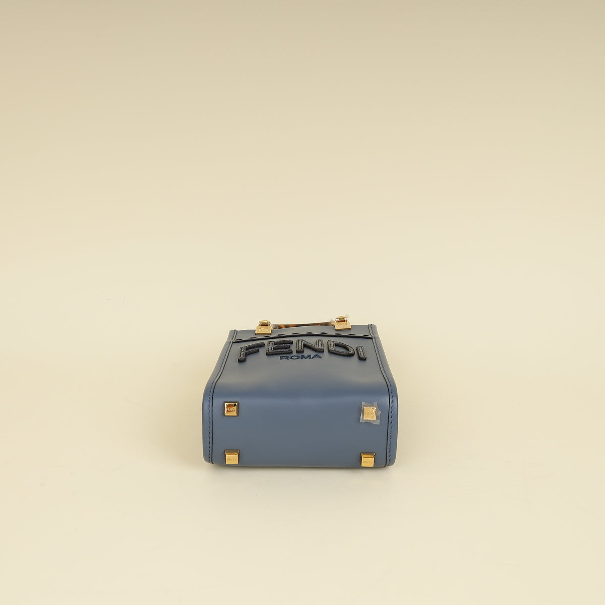 Fendi Dark Blue Mini Sunshine Shopper Bag-Fendi-THE CLOSET