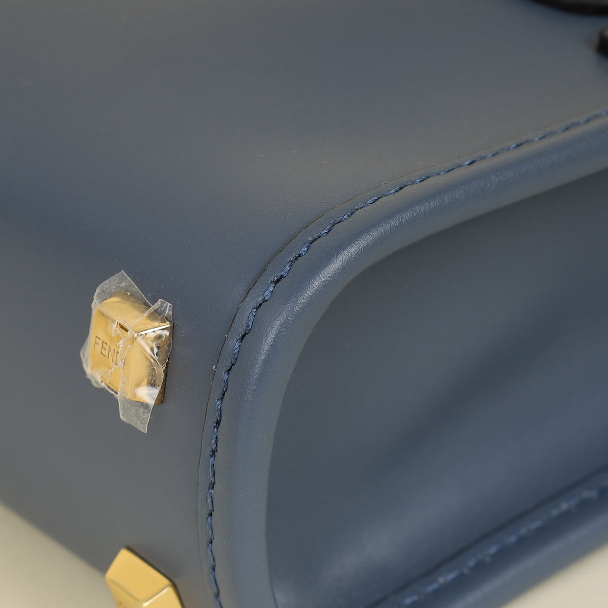 Fendi Dark Blue Mini Sunshine Shopper Bag-Fendi-THE CLOSET