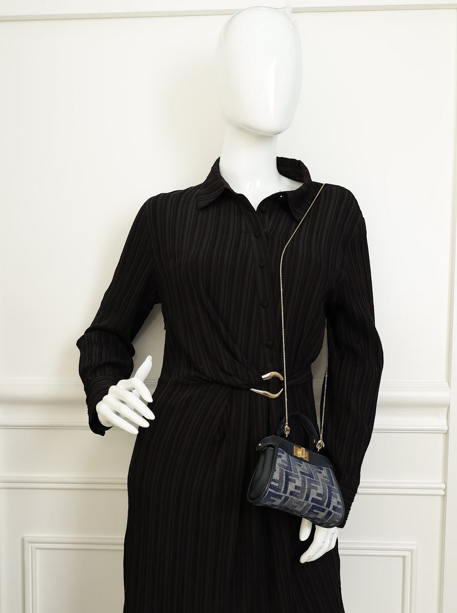 Fendi Navy Nano Peekaboo Bag