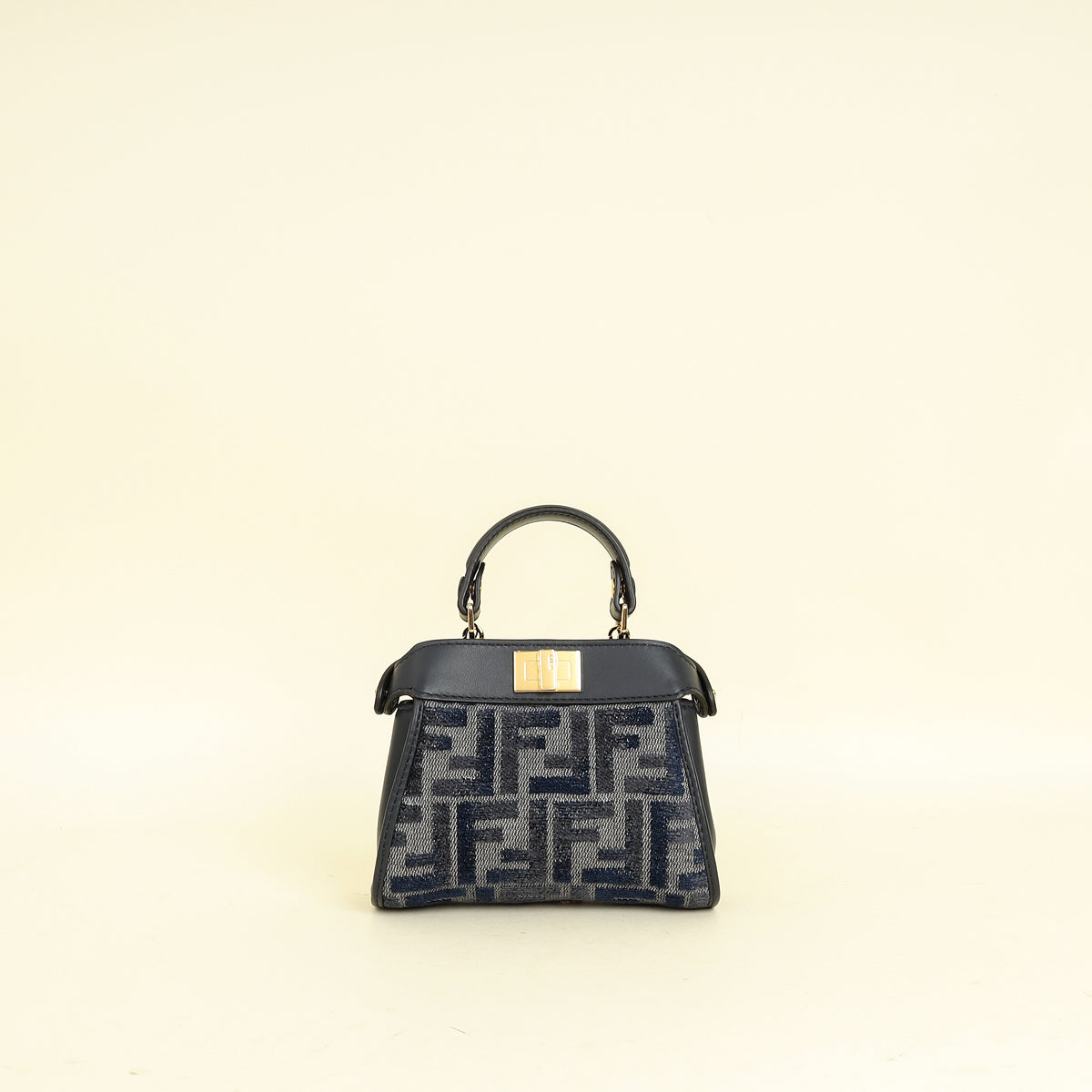 Fendi Navy Nano Peekaboo Bag