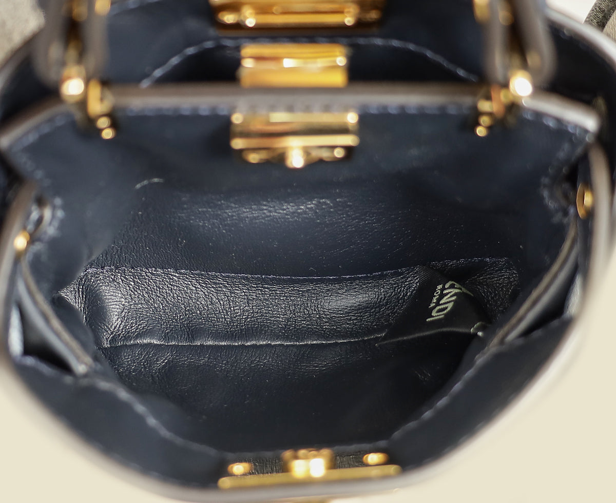 Fendi Navy Nano Peekaboo Bag