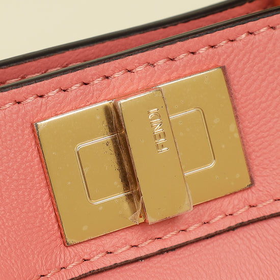 Fendi Rose Peach Nano Peekaboo Bag
